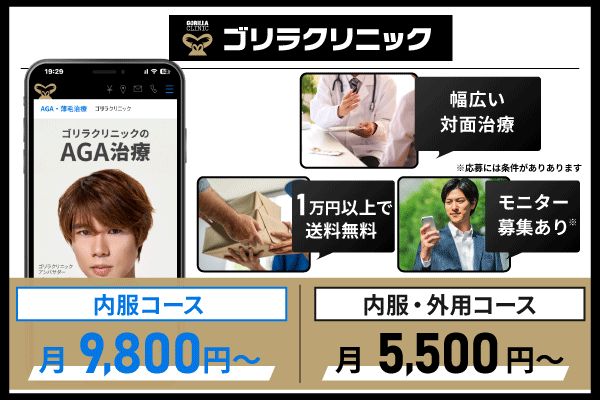 ゴリラクリニックの基本情報についてまとめた画像