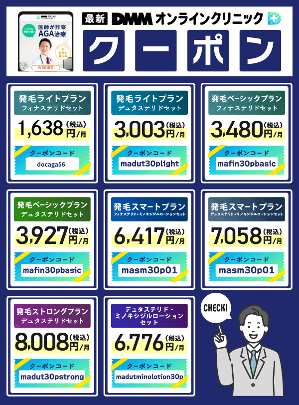 DMMオンラインクリニックのクーポンコード一覧